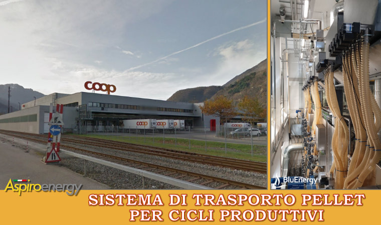 Sistema di trasporto del pellet per ciclo produttivo in Svizzera