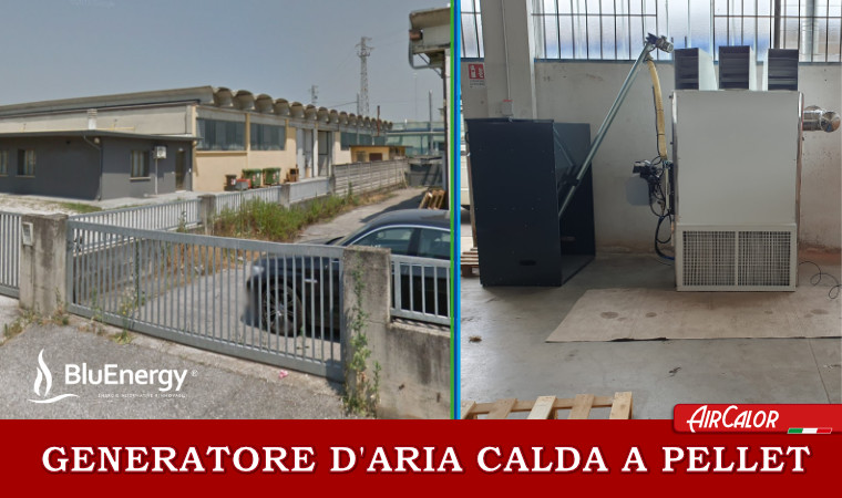 Riscaldamento senza canalizzazione in capannone da 800mq in provincia di Vicenza